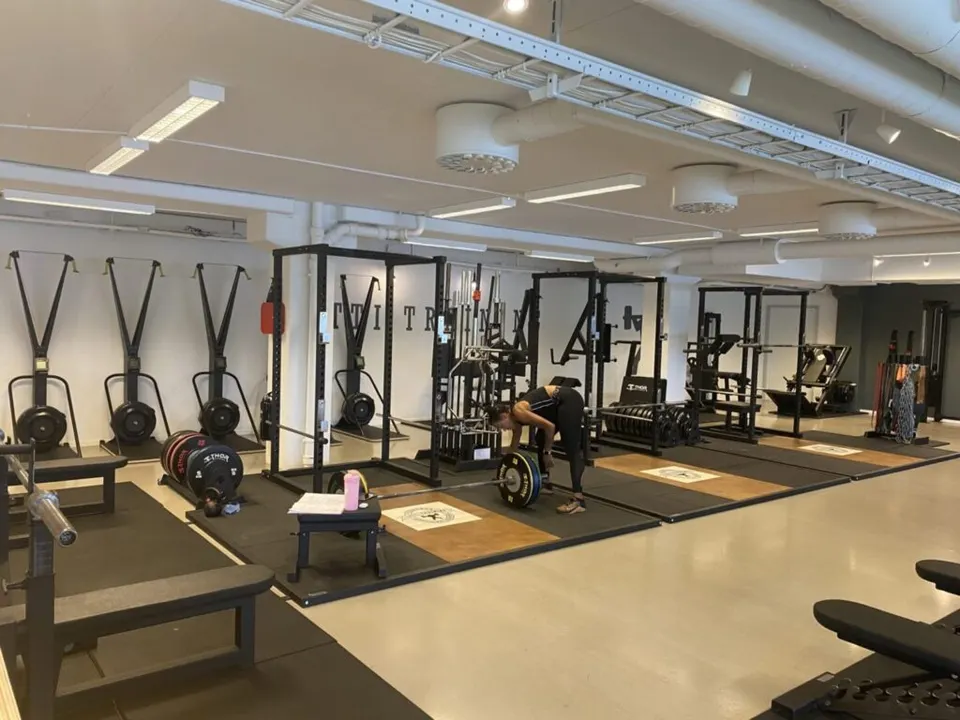 En del av gymmet idag.